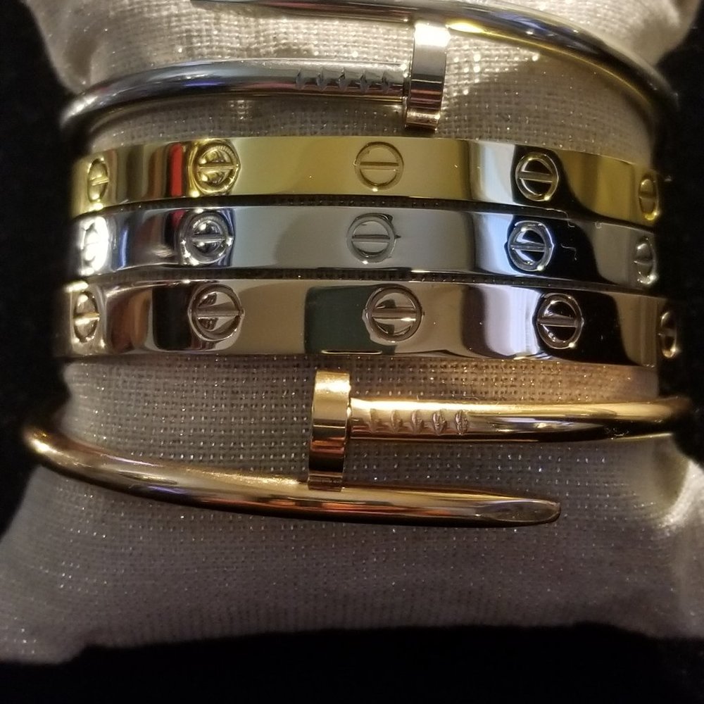 Gold Filled & Stainless Steel Bangle Size 19 6mm